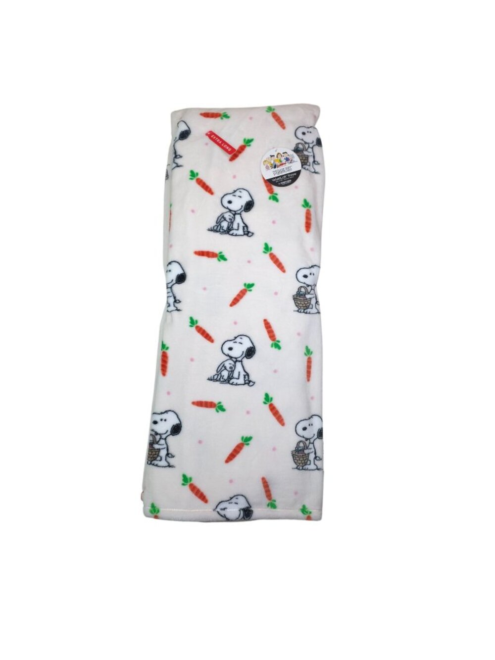 Peanuts VelvetLoft Throw Blanket Snoopy Carrots 60"x70" Extra Long by Berkshire